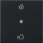 Gira KNX RF Bedienaufsatz 1-fach Heizmodus System 55 Schwarz matt 5106005