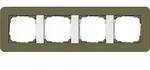 Gira Abdeckrahmen 4-fach E3 Umbra/Reinweiss gl&auml;nzend 0214416