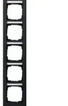 Gira Abdeckrahmen 5fach senkrecht BSF Gira E2 Schwarz matt 111509