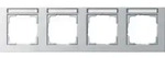 Gira Abdeckrahmen 4-fach BSF waagerecht E2 Aluminium 109425