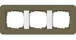 Gira Abdeckrahmen 3-fach E3 Umbra/Reinweiss gl&auml;nzend 0213416