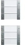 Gira Wippenset 6-fach System 55 Aluminium 213626