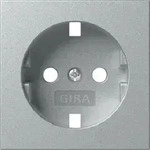 Gira Abdeckung SCHUKO-Steckdose System 55 Aluminium 492026