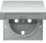 Gira Abdeckung SCHUKO-Steckdose KD System 55 Aluminium 492226