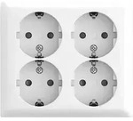 Busch-Jaeger 4fach Steckdose SCHUKO Safety+ Aufputz 404EAB-524