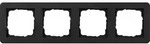 Gira Abdeckrahmen 4-fach Gira E1 Schwarz matt 0214153