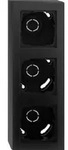 Gira AP-Geh&auml;use 3-fach + Rahmen Gira E2 Schwarz mit Abdeckrahmen 106309