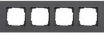 Gira Abdeckrahmen 4-fach Gira Esprit Aluminium Anthrazit lackiert 0214408