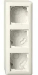 Gira AP-Geh&auml;use 3-fach + Rahmen Standard 55 Cremewei&szlig; 106301