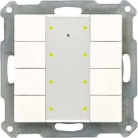 MDT RF-TA55A8.01, MDT Funk Taster 8-fach KNX RF+ mit Aktor LED reinwei&szlig; gl&auml;nzend