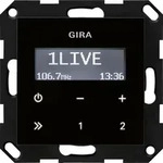 Gira UP-Radio RDS ohne Lautsprecher schwarz gl&auml;nzend 228405