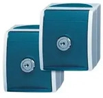 Busch-Jaeger Schuko-Steckdosen ocean Doppelpack 2 gl. Schl&ouml;sser 20/20EWSL-53