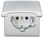 Busch-Jaeger Schuko-Steckdoseneinsatz IP44 alusilber 20 EUGK-33-101