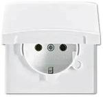 Busch-Jaeger Schuko-Steckdoseneinsatz IP44 alpinwei&szlig; 20 EUGK-34-101