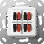 Gira Lautsprecher Anschluss 4fach Reinwei&szlig; 569403