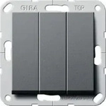 Gira Taster 3-fach Schliesser 1-polig Systm 55 Anthrazit 284428