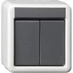 Gira KNX Taster-Busankoppler AP WG 2-fach mit Zweipunktbedienung gr 516230