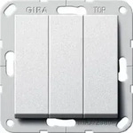 Gira Taster 3-fach Schliesser 1-polig Systm 55 Aluminium 284426