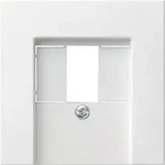 Gira Zentralabdeckung Reinwei&szlig; gl&auml;nzend f&uuml;r TAE-Anschlu&szlig;dose 027603