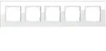 Gira Abdeckrahmen 5-fach Esprit Glass weiss 021512