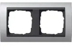 Gira Abdeckrahmen 2-fach Aluminium -fachanth.ZL,bruchsich. 021206
