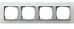 Gira Abdeckrahmen 4-fach EVENT opak weiss Einsatz alu 021450