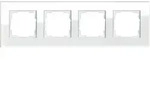 Gira Abdeckrahmen 4-fach weissglas 021412