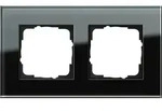 Gira Abdeckrahmen 2-fach Schwarzglas Esprit 021205