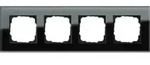 Gira Abdeckrahmen 4-fach Esprit Glas schwarz 021405