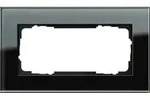 Gira Abdeckrahmen 2-fach Esprit Glas schwarz ohne Mittelsteg 100205