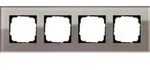 Gira Abdeckrahmen 4-fach Esprit Glas umbra 0214122
