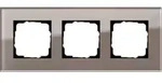 GIRA 213122, Gira Abdeckrahmen 3-fach Esprit Glas umbra 0213122