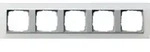 Gira Abdeckrahmen 5-fach EVENT opak weiss Einsatz alu 021550