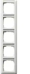 Gira Rahmen 5-fach mit Schriftfeld Standard 55 reinweiss seidenmatt 111527