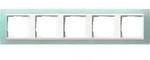 Gira Abdeckrahmen 5-fach Event opak mint Einsatz reinweiss 0215395