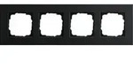 Gira Abdeckrahmen 4-fach Esprit Aluminium schwarz 0214126