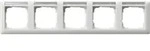 Gira Rahmen 5-fach mit Schriftfeld Standard 55 reinweiss gl&auml;nzend 109503