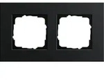 Gira Abdeckrahmen 2-fach Esprit Aluminium schwarz 0212126