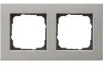 Gira Abdeckrahmen 2-fach flach E2 Edelstahl 0212335