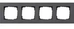 Gira Abdeckrahmen 4-fach flach E2 Anthrazit 0214235
