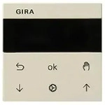 Gira S3000 Jalousie- + Schaltuhr Display System 55 Cremeweiss gl&auml;nzend 536601