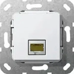 Gira Einsatz Modular Jack RJ45 CAT.6a Reinwei&szlig; gl&auml;nzend 10 Gigabit Schneidklemmen