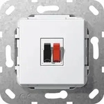 Gira Lautsprecher Anschluss 1fach Reinwei&szlig; 569203