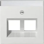 Gira Abdeckung-BSF Modular Jack 30&deg; 2-fach System 55 Reinweiss matt 264027