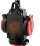 ABL H&auml;ngekupplung Gummi IP54 gerade rot 1173 Schraubklemme