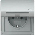 Gira Schuko-Steckdose mit Klappdeckel TX_44 alu 445465
