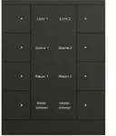 Busch-Jaeger 8-fach Bedienelement, schwarz matt SB/U8.0.11-885