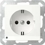 Gira Schuko-Steckdose mit LED Orient. System 55 reinweiss gl&auml;nzend 417003