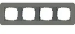 Gira Abdeckrahmen 4-fach E3 Dklgrau/Anthrazit 0214423