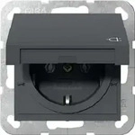 Gira Schuko-Steckdose mit Klappdeckel System 55 anthrazit 445428